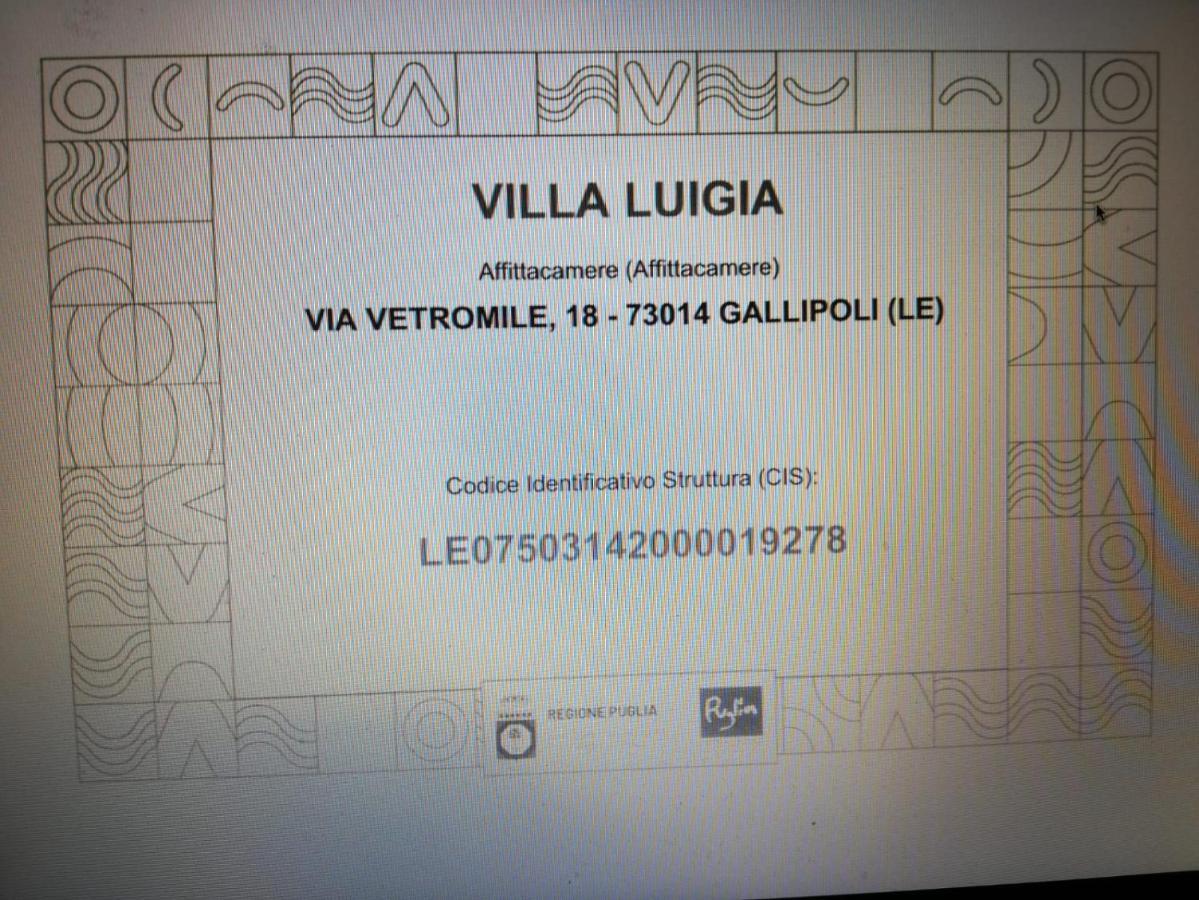 Villa Luigia Luxury Relais Галиполи Екстериор снимка